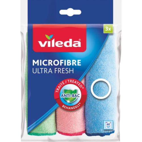 Серветки з мікрофібри Vileda Ultra Fresh Антибактеріальні 3 шт